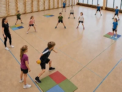 Brennball spielen mit der Sanoplay Sportfliese