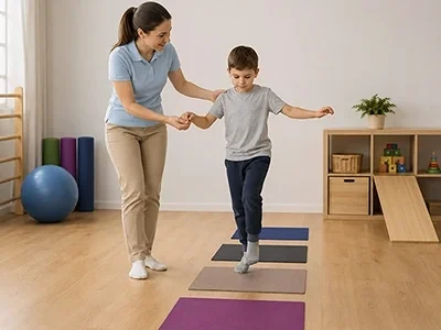 Sanoplay Sportfliese für Bewegungsabläufe in der Therapie