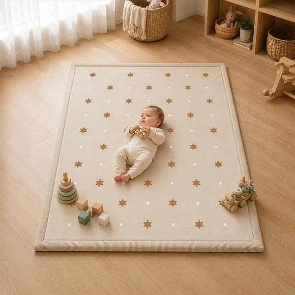 Sanosoft Krabbelteppich Baby spielt