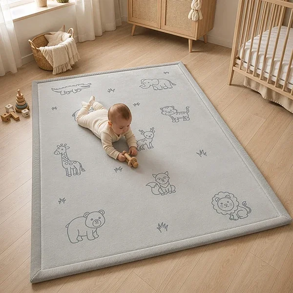 Sanosoft Krabbelteppich Baby spielt