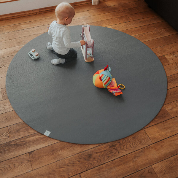 Sanosoft Krabbelmatte Rund 120cm Grau