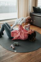 Sanosoft Krabbelmatte Rund 120cm Grau