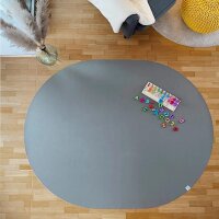 Sanosoft ovale Krabbelmatte 160x200cm Hellgrau