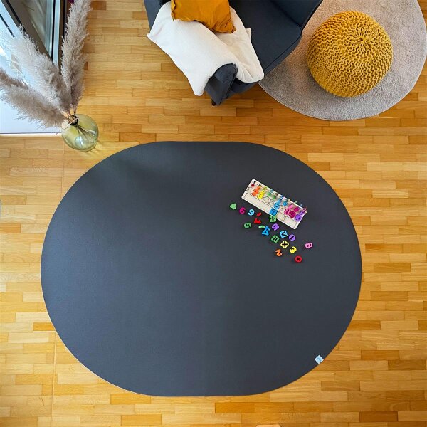 Sanosoft ovale Krabbelmatte 160x200cm Grau