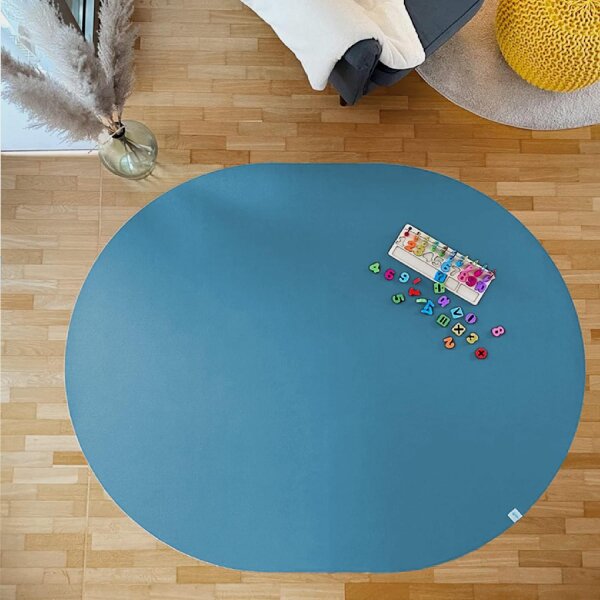 Sanosoft ovale Krabbelmatte 160x200cm Hellblau