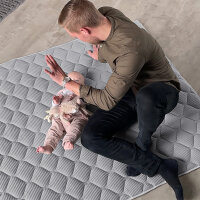 Sanosoft Krabbeldecke 130x150cm Hellgrau