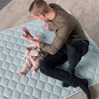 Sanosoft Krabbeldecke 120x120cm Hellblau