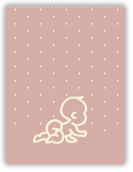 Kuscheldecke Sanosoft Lovely Baby 75x100cm - Rosa/Creme