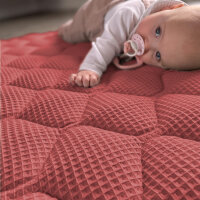 Sanosoft Krabbeldecke 120x120cm Rost-Rot