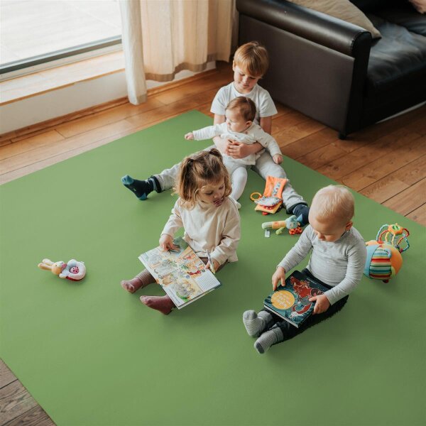 Sanosoft Krabbelmatte XXL | 180x200cm Olivgrün