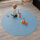 Sanosoft runde Krabbelmatte Hellblau 120