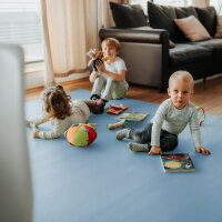 Sanosoft runde Krabbelmatte Hellblau 160