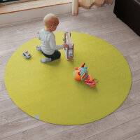 Sanosoft runde Krabbelmatte Mangogelb 160