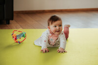 Sanosoft runde Krabbelmatte Mangogelb 160