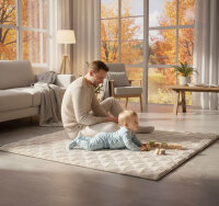 Sanosoft Krabbeldecke Soft-Cord  Natur 130x150cm
