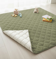 Sanosoft Krabbeldecke Soft-Cord  Khaki Grün 130x150cm