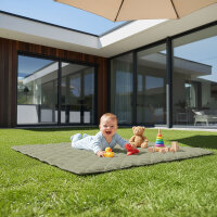 Sanosoft Krabbeldecke Soft-Cord  Khaki Grün 130x150cm