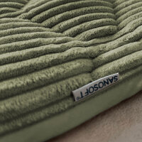 Sanosoft Krabbeldecke Soft-Cord  Khaki Grün 130x150cm