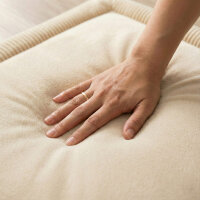 Sanosoft samtweicher und kuscheliger Krabbelteppich Sand / Beige 200 x 200 cm