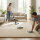Sanosoft samtweicher und kuscheliger Krabbelteppich Sand / Beige 200 x 200 cm