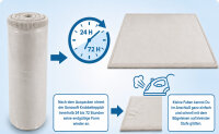 Sanosoft samtweicher und kuscheliger Krabbelteppich Sand / Beige 120 x 180 cm