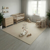 Sanosoft® Krabbelmatte Made in Germany & Öko-Tex - 120cm X 200cm Sand / Beige