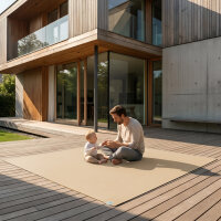 Outdoor Krabbelmatte SanoSoft "made in Germany" - Öko-Tex 100 - 160x160 cm Sand / Beige