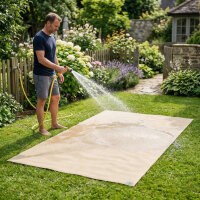 Outdoor Krabbelmatte SanoSoft "made in Germany" - Öko-Tex 100 - 160x160 cm Sand / Beige