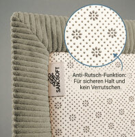 Sanosoft samtweicher und kuscheliger Krabbelteppich Schilfgrün 200x200cm