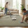 Sanosoft samtweicher und kuscheliger Krabbelteppich Schilfgrün 200x200cm