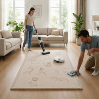 Sanosoft samtweicher und kuscheliger Krabbelteppich "Afrika" 120x170cm