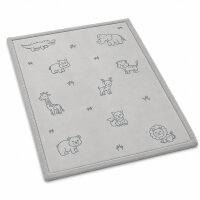 Sanosoft samtweicher und kuscheliger Krabbelteppich "Zoo" 120x170cm