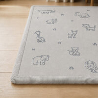 Sanosoft samtweicher und kuscheliger Krabbelteppich "Zoo" 120x170cm