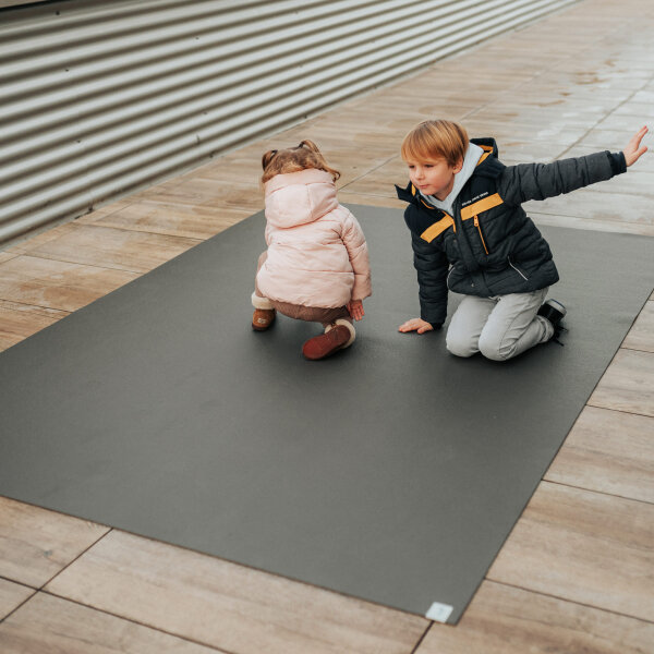 Sanosoft Krabbelmatte Outdoor 120x120 cm Grau
