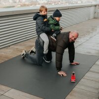 Sanosoft Krabbelmatte Outdoor 120x120 cm Grau