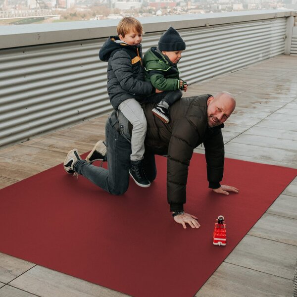 Sanosoft Krabbelmatte Outdoor 180x300 cm Rot