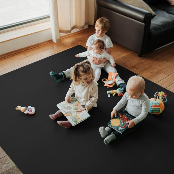 Sanosoft Krabbelmatte XXL | 180x1000 Schwarz