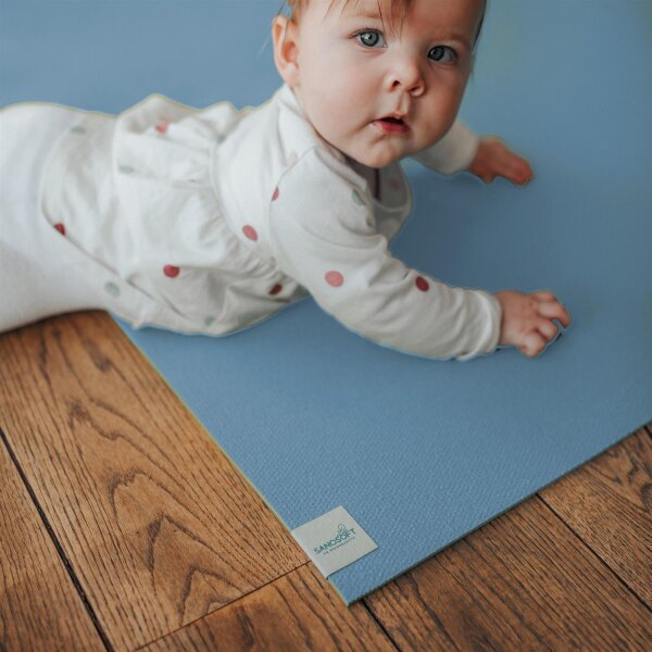 Sanosoft® Krabbelmatte 120cmx100cm Hellblau