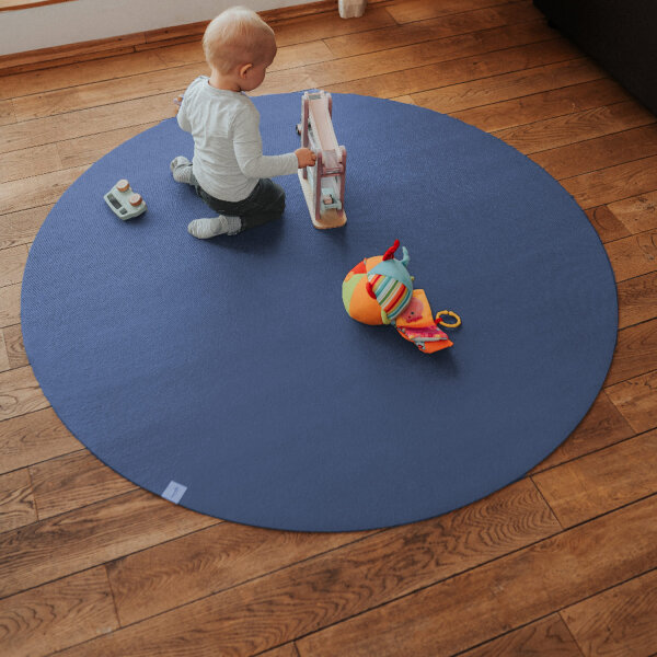 Sanosoft Krabbelmatte Rund 160cm Blau