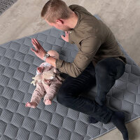 Sanosoft Krabbeldecke Grau 120x120cm