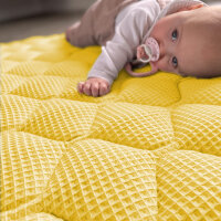 Sanosoft Krabbeldecke Senfgelb 120x120cm