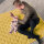 Sanosoft Krabbeldecke Senfgelb 120x120cm