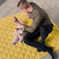 Sanosoft Krabbeldecke Senfgelb 130x150cm