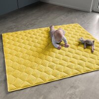 Sanosoft Krabbeldecke Senfgelb 130x150cm