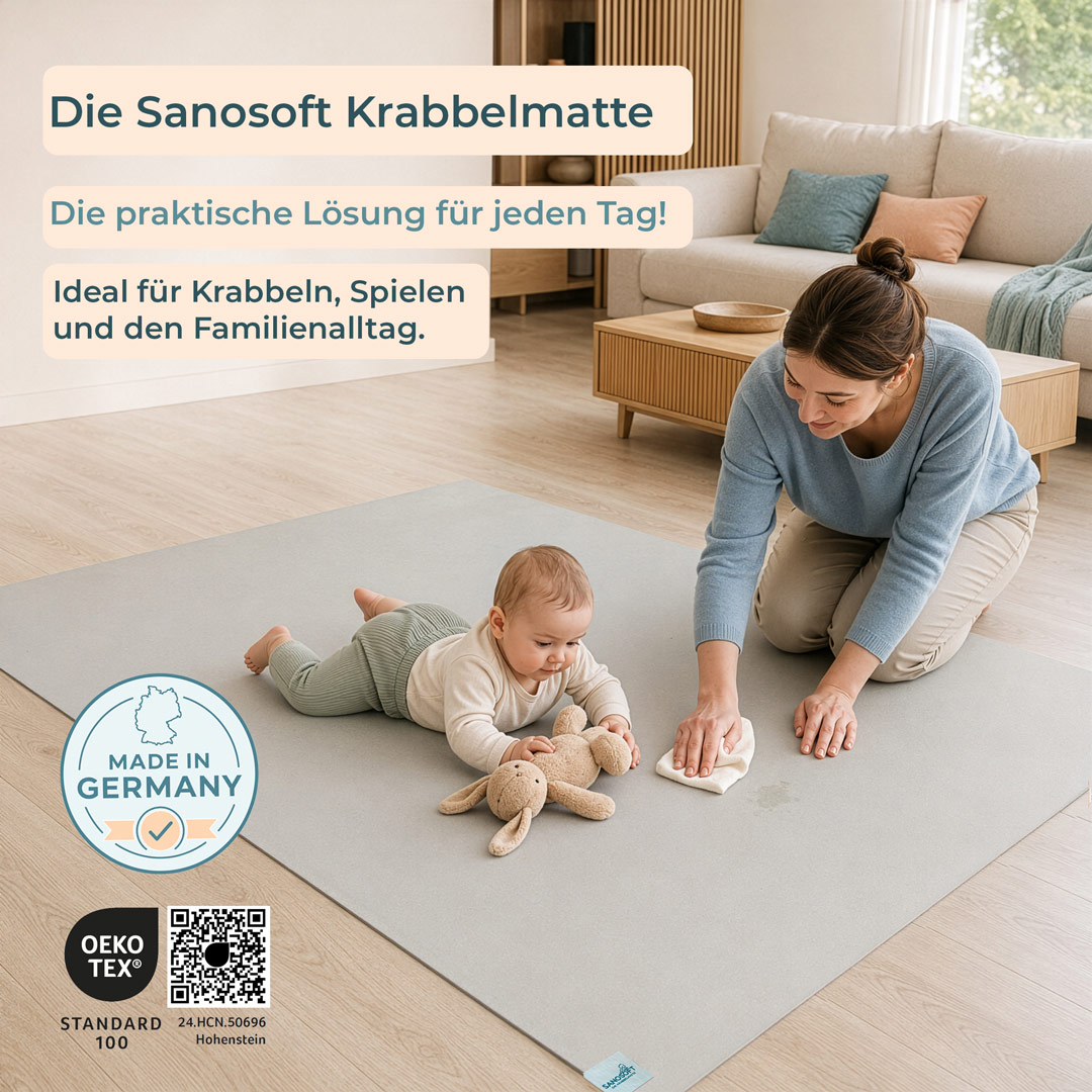 Spielen auf der Sanosoft Krabbelmatte